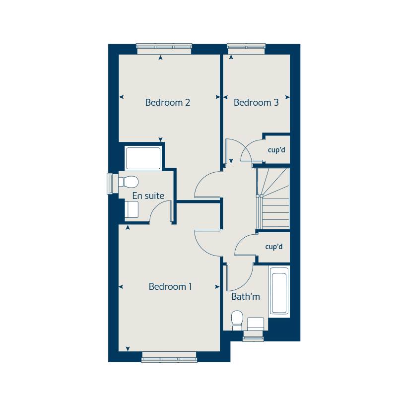 First floor floorplan of The Cypress at Collingtree Park